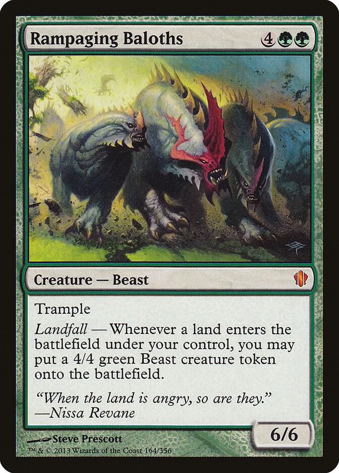 Rampaging Baloths 164 card from Commander 2013