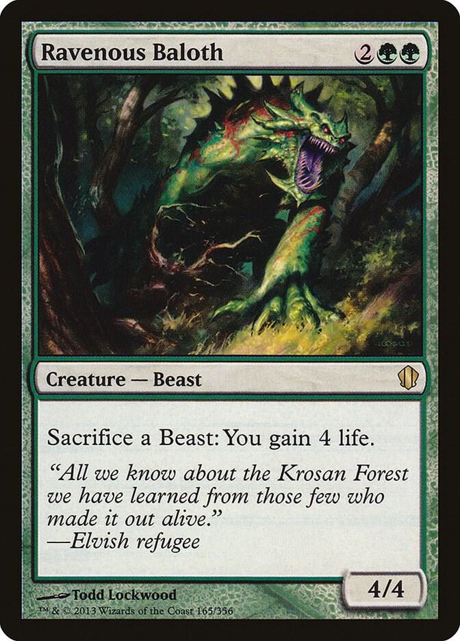 Ravenous Baloth 165 card from Commander 2013