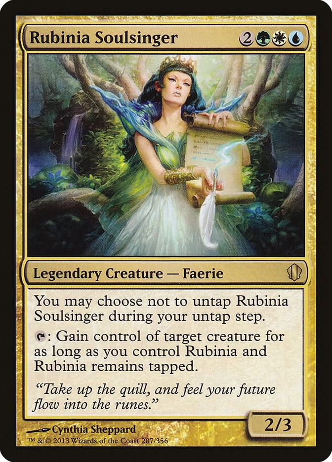 Rubinia Soulsinger 207 card from Commander 2013