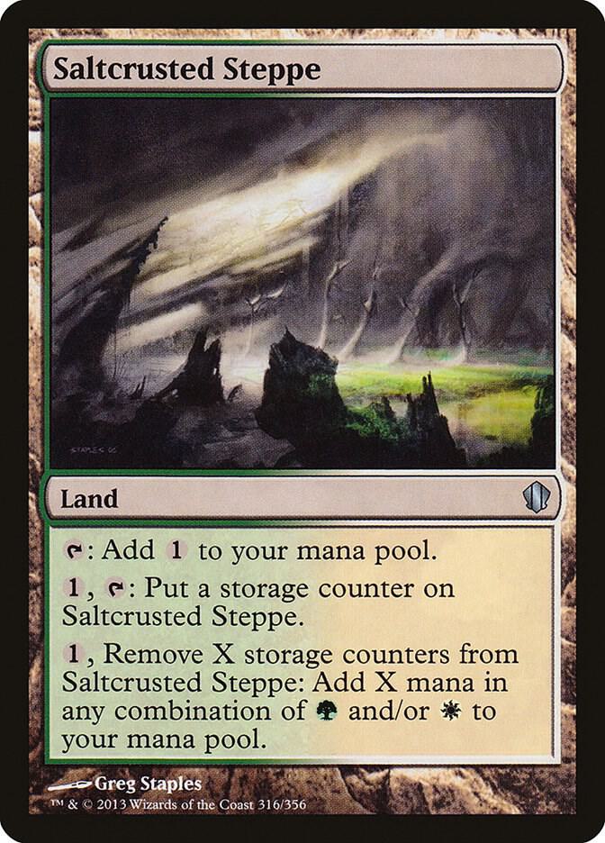 Saltcrusted Steppe 316 card from Commander 2013