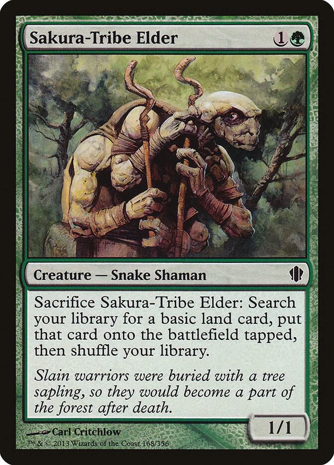 Sakura-Tribe Elder 168 card from Commander 2013