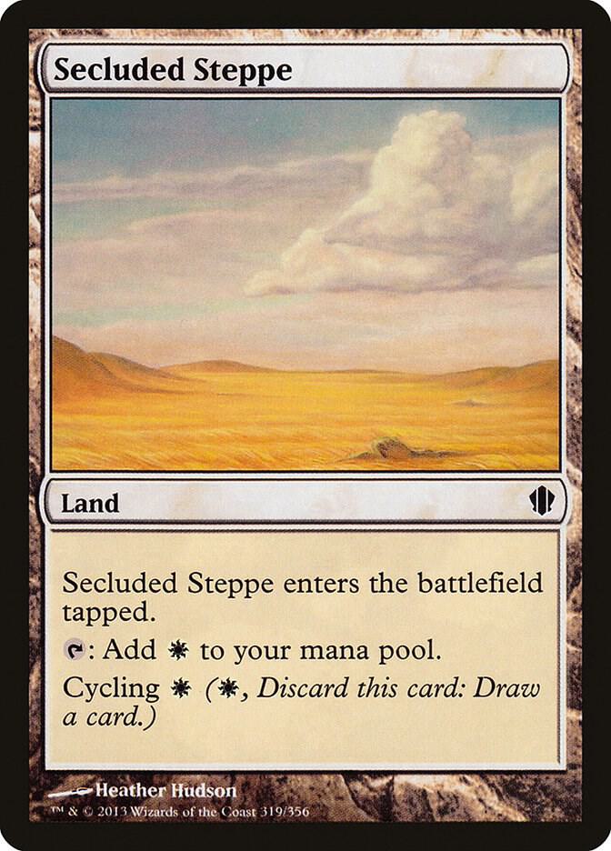 Secluded Steppe 319 card from Commander 2013