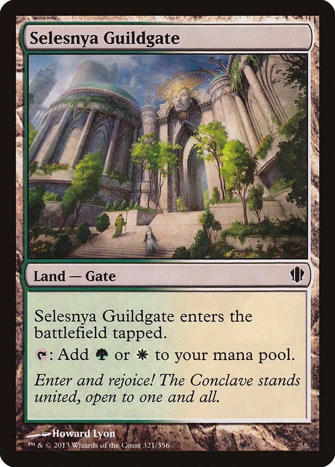 Selesnya Guildgate 321 card from Commander 2013