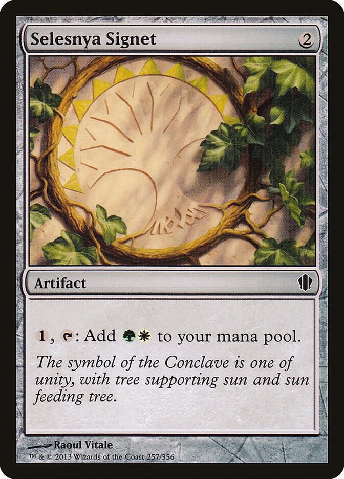 Selesnya Signet 257 card from Commander 2013
