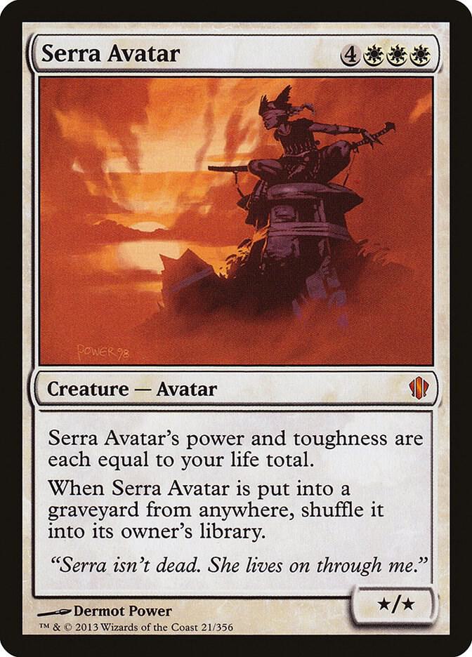 Serra Avatar 21 card from Commander 2013
