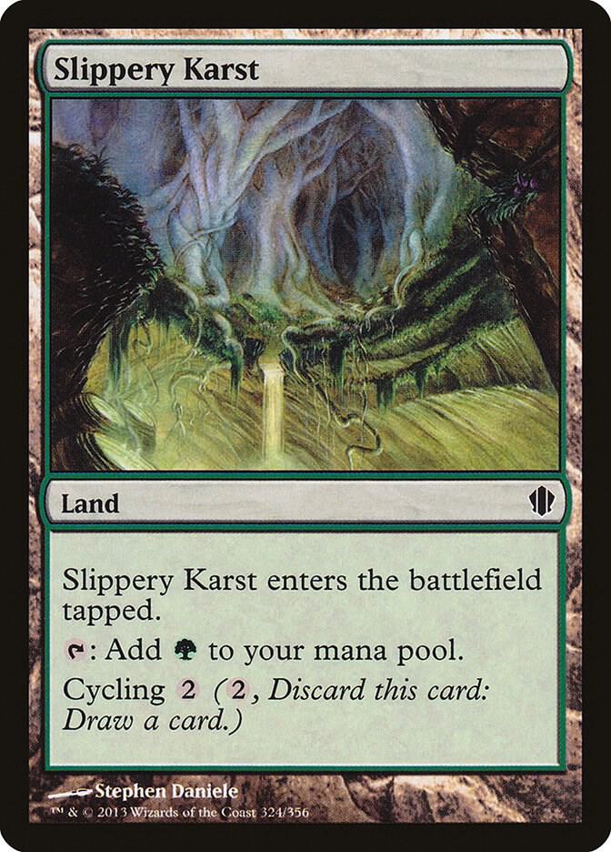 Slippery Karst 324 card from Commander 2013