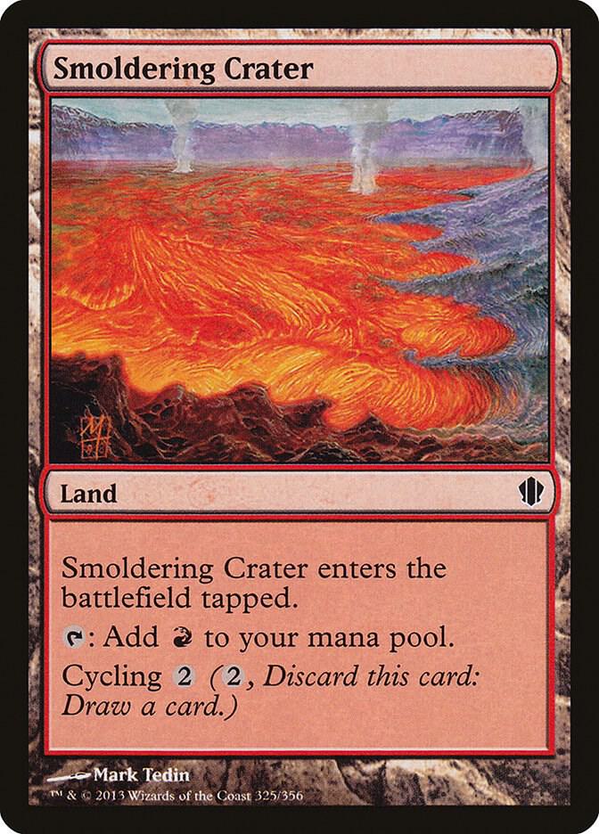 Smoldering Crater 325 card from Commander 2013