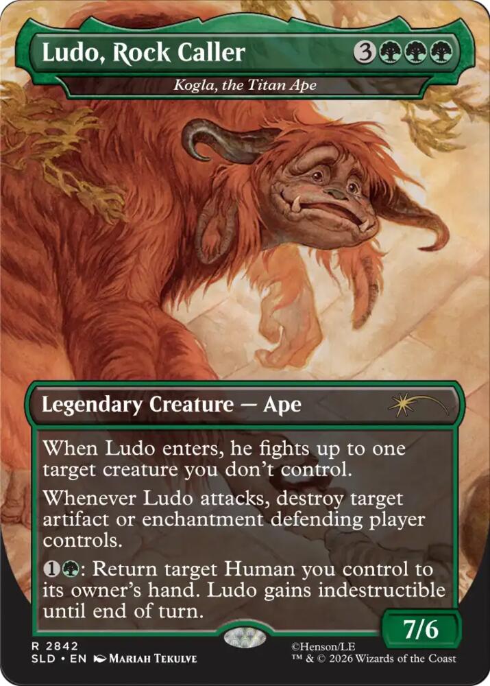 Ludo, Rock Caller - Kogla, the Titan Ape 2842 card from Secret Lair Drop Series