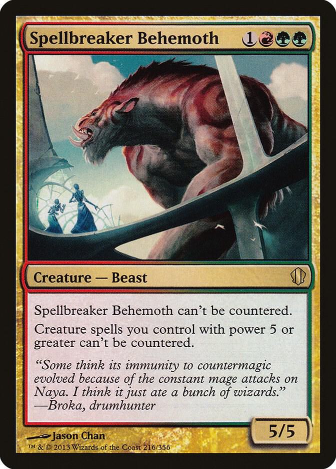 Spellbreaker Behemoth 216 card from Commander 2013