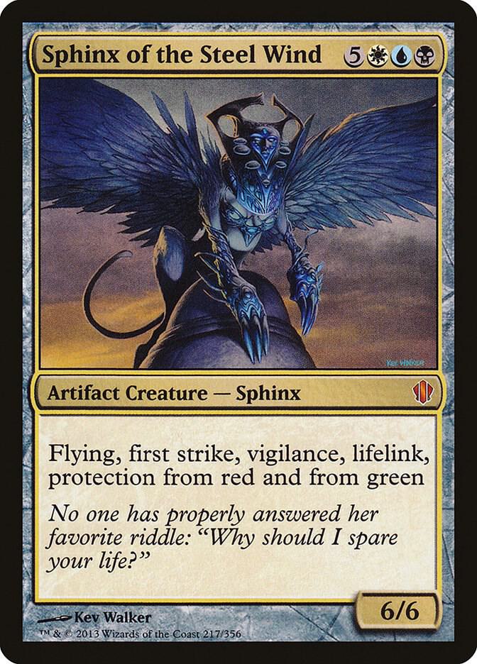 Sphinx of the Steel Wind 217 card from Commander 2013