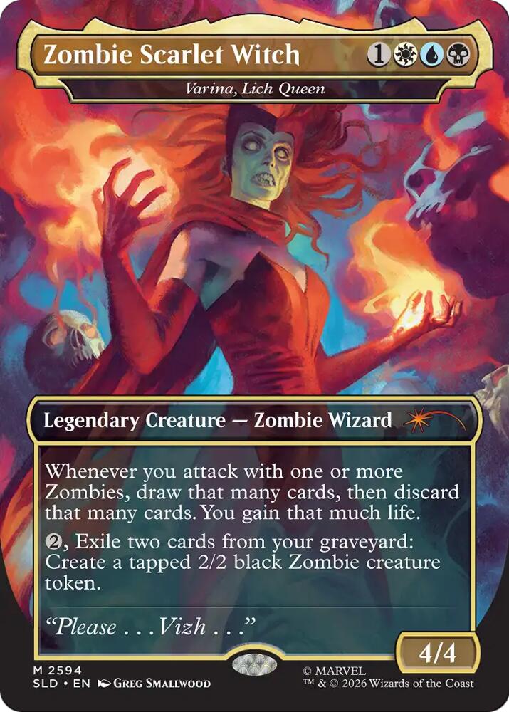 Zombie Scarlet Witch - Varina, Lich Queen 2594 card from Secret Lair Drop Series