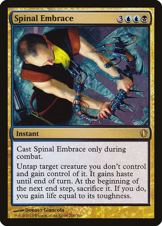 Spinal Embrace 218 card from Commander 2013