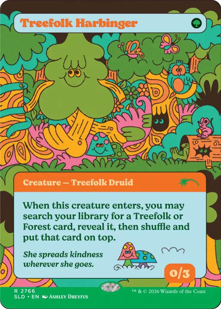 Treefolk Harbinger 2766 card from Secret Lair Drop Series
