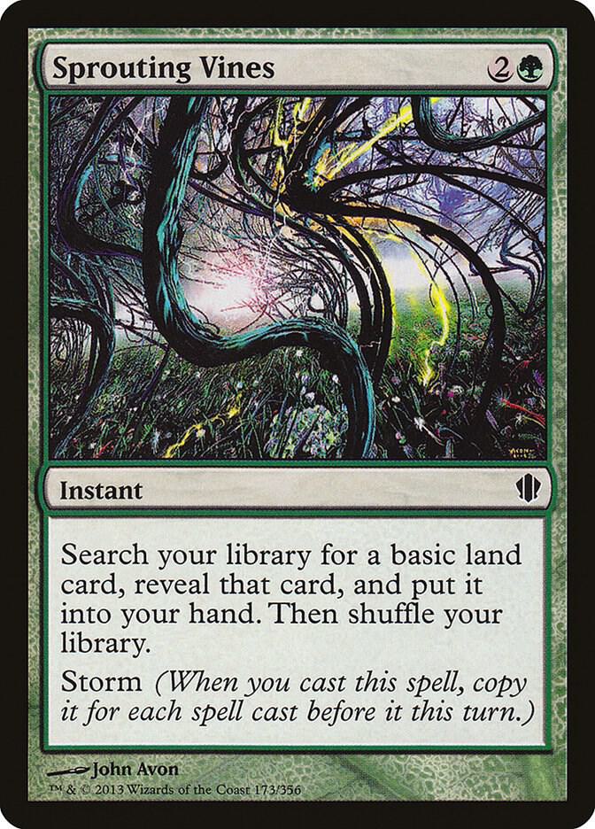 Sprouting Vines 173 card from Commander 2013