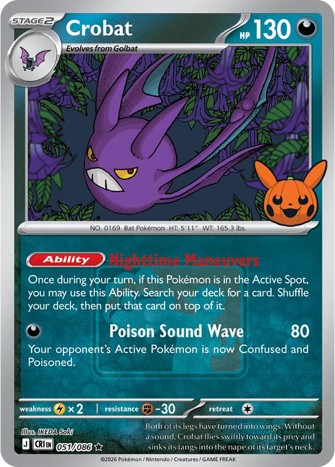 Crobat (Pokeween 2026) 051/086 card from Miscellaneous Cards & Products