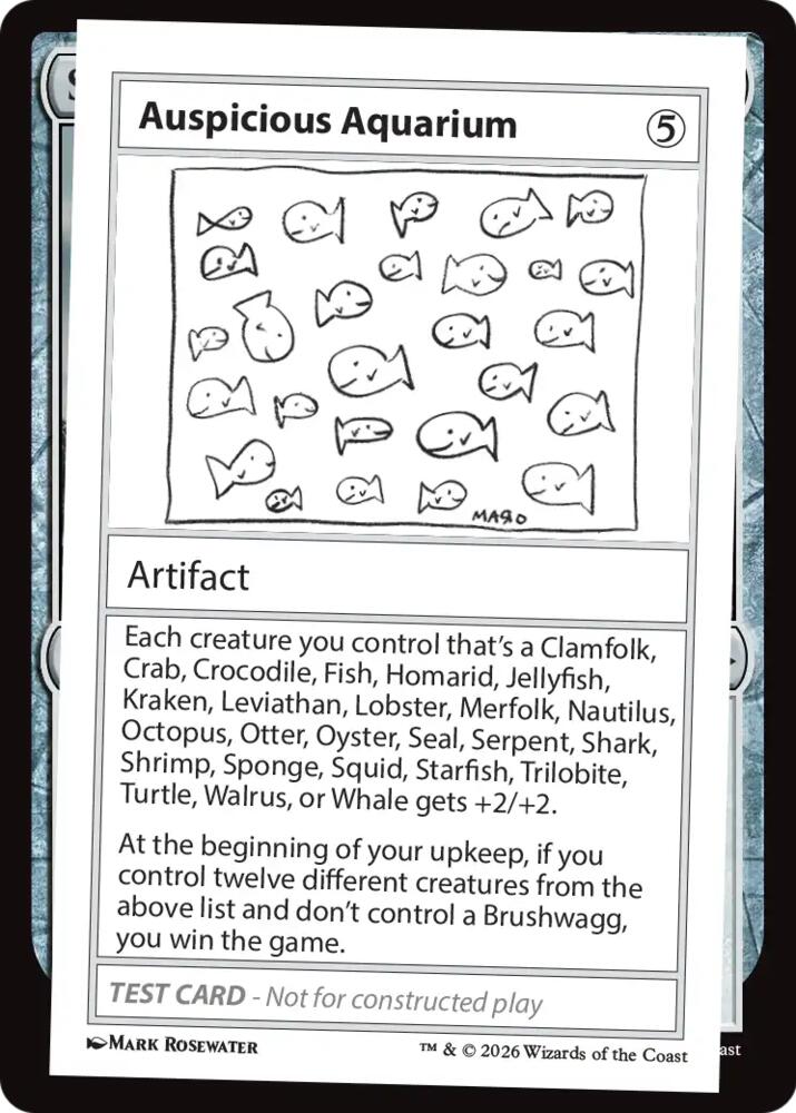 Auspicious Aquarium card from Mystery Booster: Convention Edition Exclusives