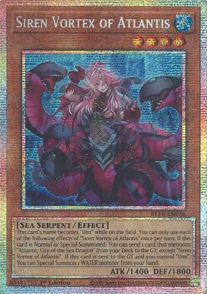 Siren Vortex of Atlantis (Starlight Rare) BETB-EN016 card from Beyond the Brave