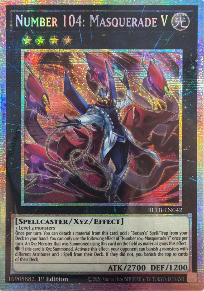 Number 104: Masquerade V (Starlight Rare) BETB-EN042 card from Beyond the Brave