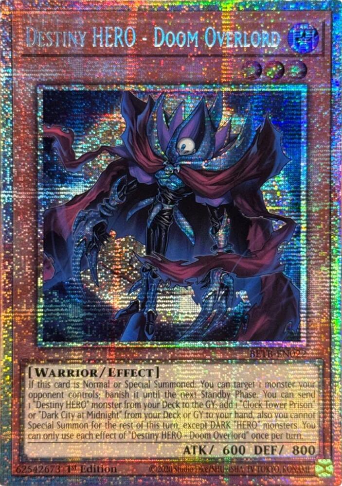 Destiny HERO - Doom Overlord (Starlight Rare) BETB-EN022 card from Beyond the Brave