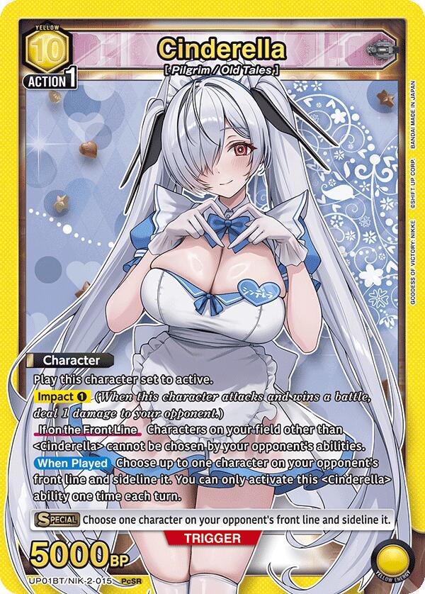 Cinderella UP01BT/NIK-2-015 card from UP01BT: GODDESS OF VICTORY: NIKKE Precious Booster