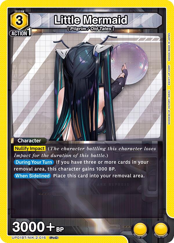 Little Mermaid UP01BT/NIK-2-016 card from UP01BT: GODDESS OF VICTORY: NIKKE Precious Booster
