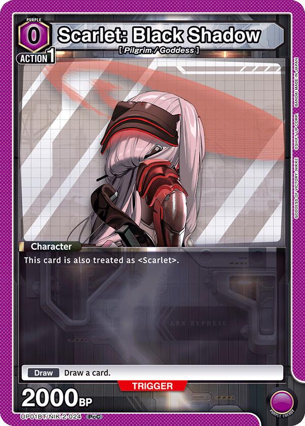 Scarlet: Black Shadow UP01BT/NIK-2-024 card from UP01BT: GODDESS OF VICTORY: NIKKE Precious Booster