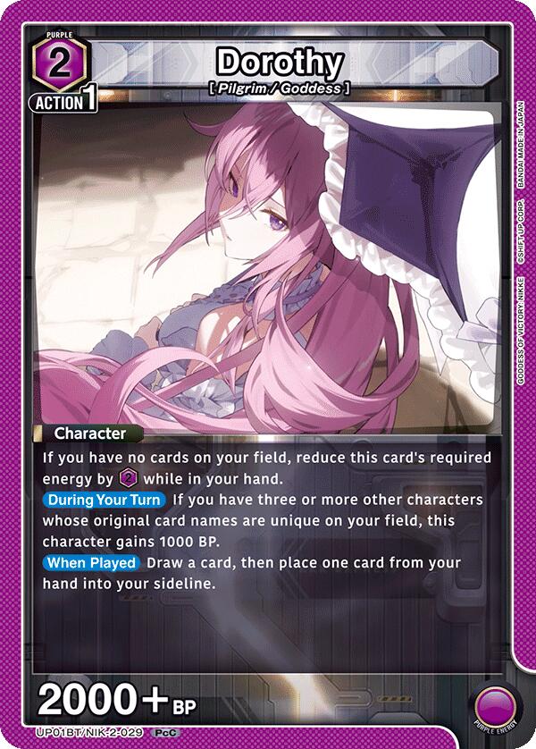 Dorothy UP01BT/NIK-2-029 card from UP01BT: GODDESS OF VICTORY: NIKKE Precious Booster