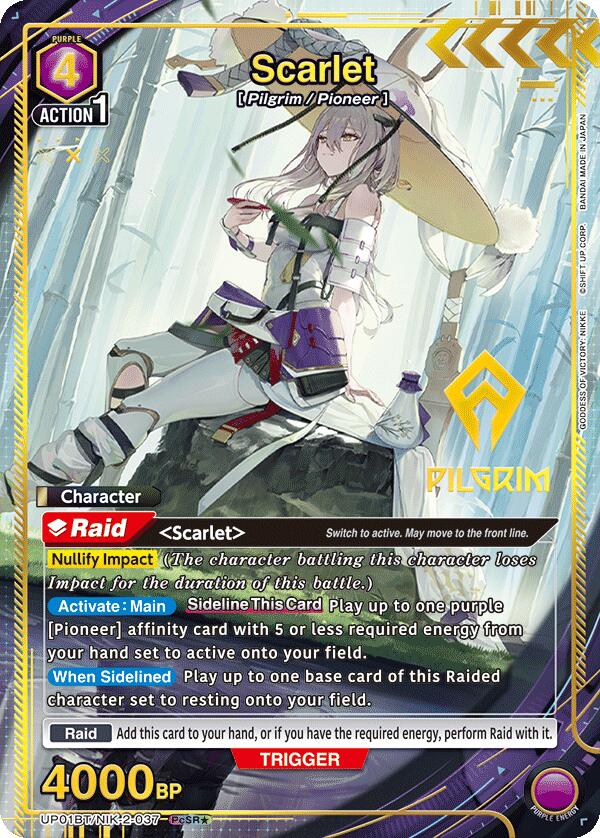 Scarlet (PcSR*) UP01BT/NIK-2-037 card from UP01BT: GODDESS OF VICTORY: NIKKE Precious Booster