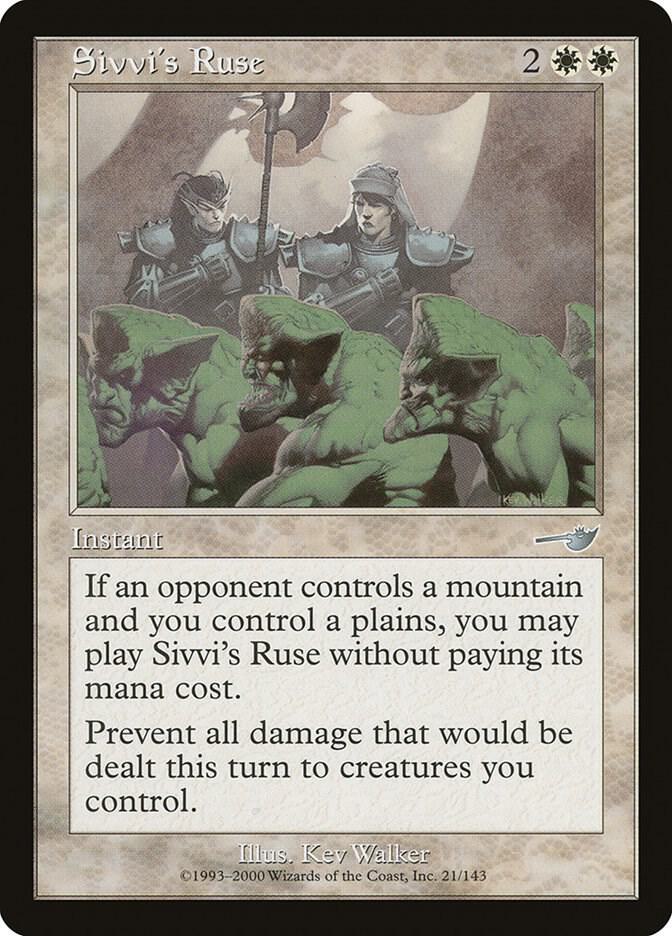 Sivvi's Ruse 21 card from Nemesis