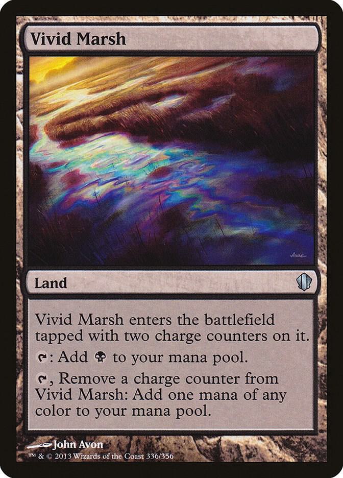Vivid Marsh 336 card from Commander 2013