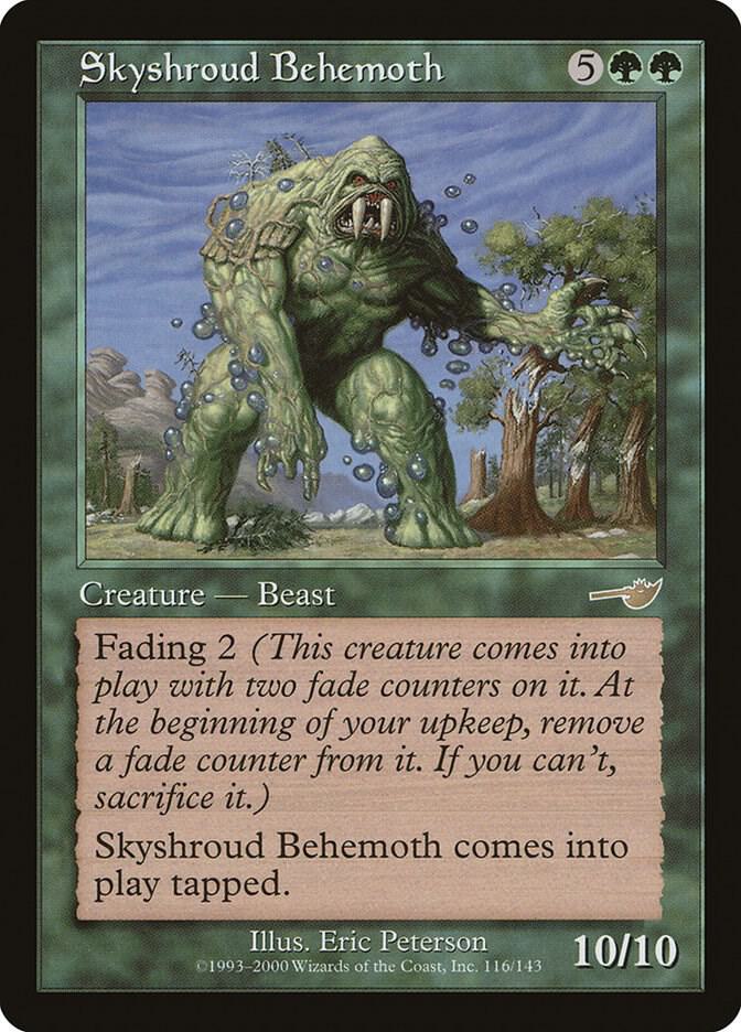 Skyshroud Behemoth 116 card from Nemesis