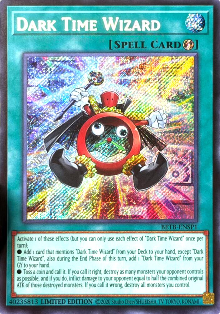 Dark Time Wizard (Secret Rare) BETB-ENSP1 card from Beyond the Brave