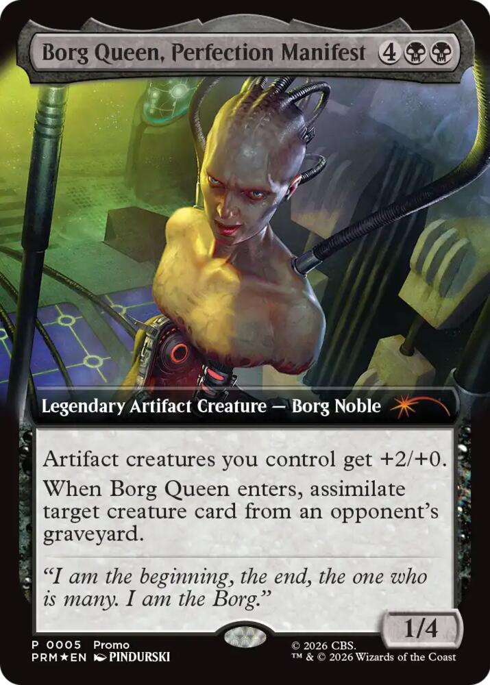 Borg Queen, Perfection Manifest (Extended Art) 5 card from Media Promos