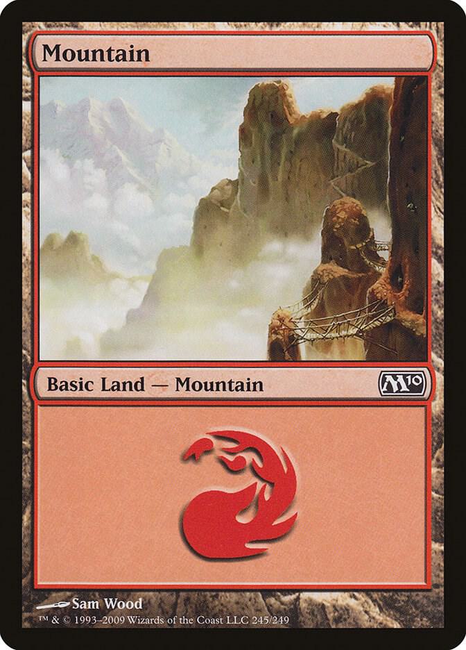 Mountain 245 card from Magic 2010 (M10)