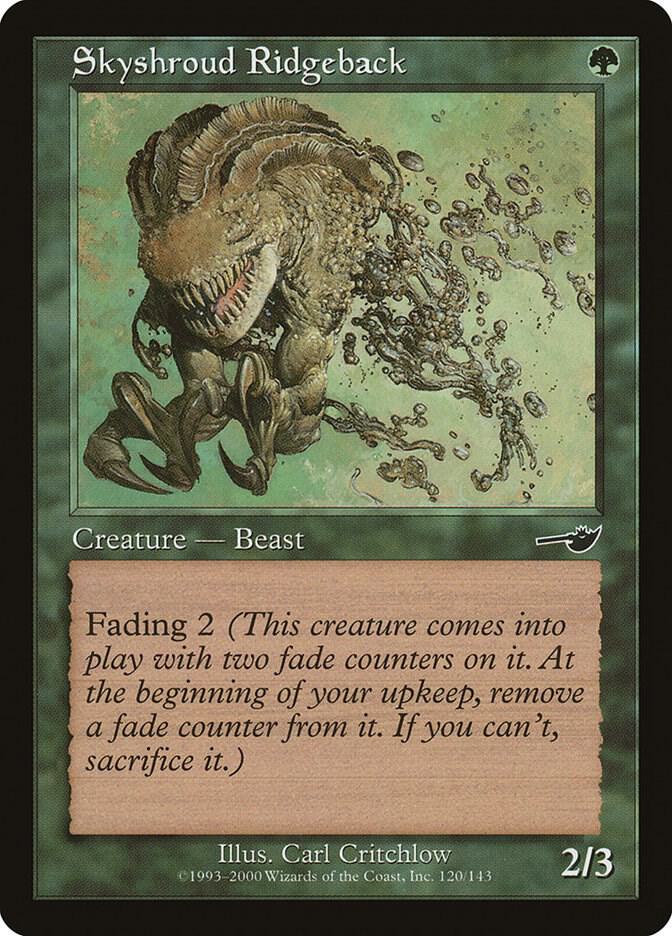 Skyshroud Ridgeback 120 card from Nemesis