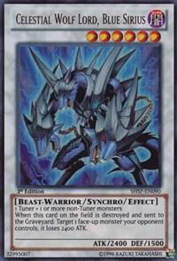Celestial Wolf Lord, Blue Sirius SHSP-EN090 card from Shadow Specters