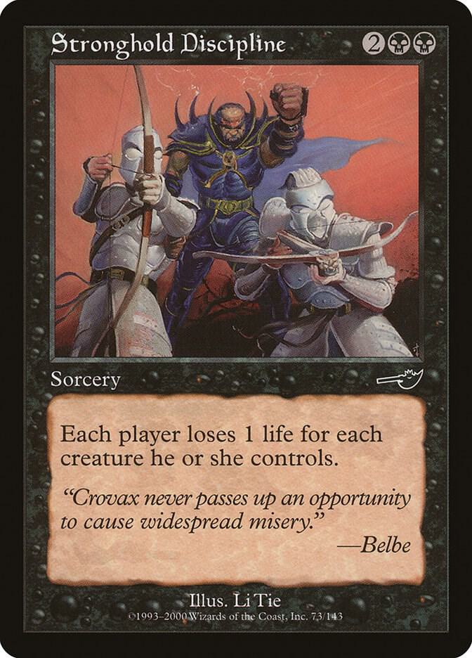 Stronghold Discipline 73 card from Nemesis