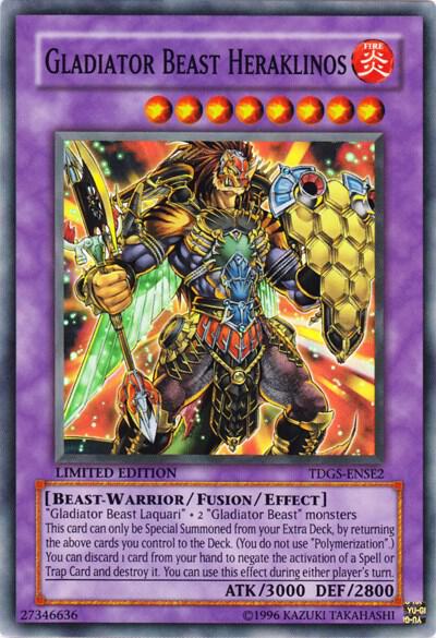 Gladiator Beast Heraklinos TDGS-ENSE2 card from The Duelist Genesis