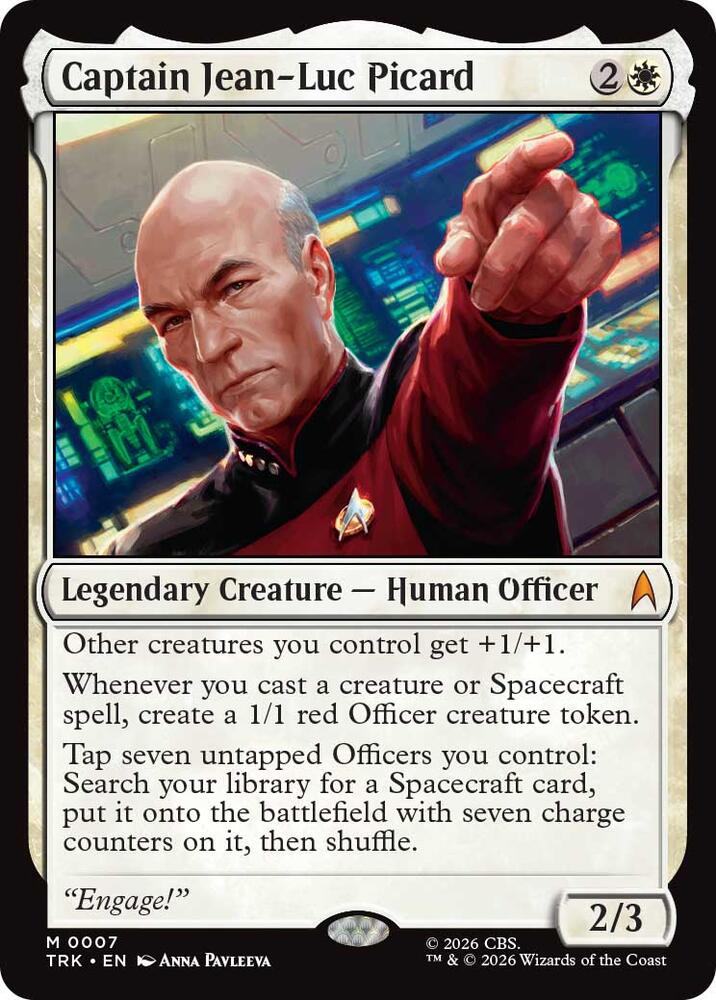 Captain Jean-Luc Picard 7 card from Star Trek