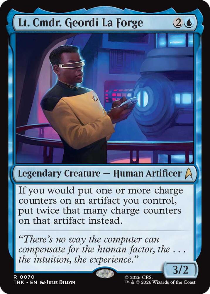 Lt. Cmdr. Geordi La Forge 70 card from Star Trek