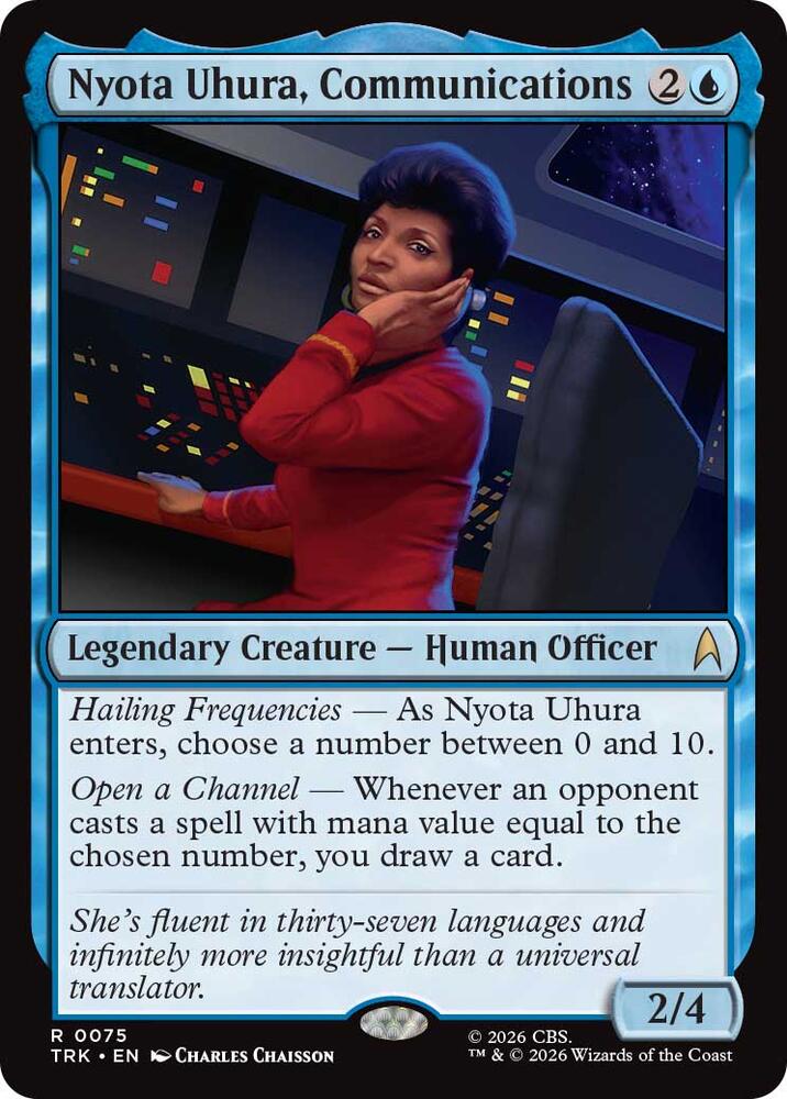 Nyota Uhura, Communications 75 card from Star Trek