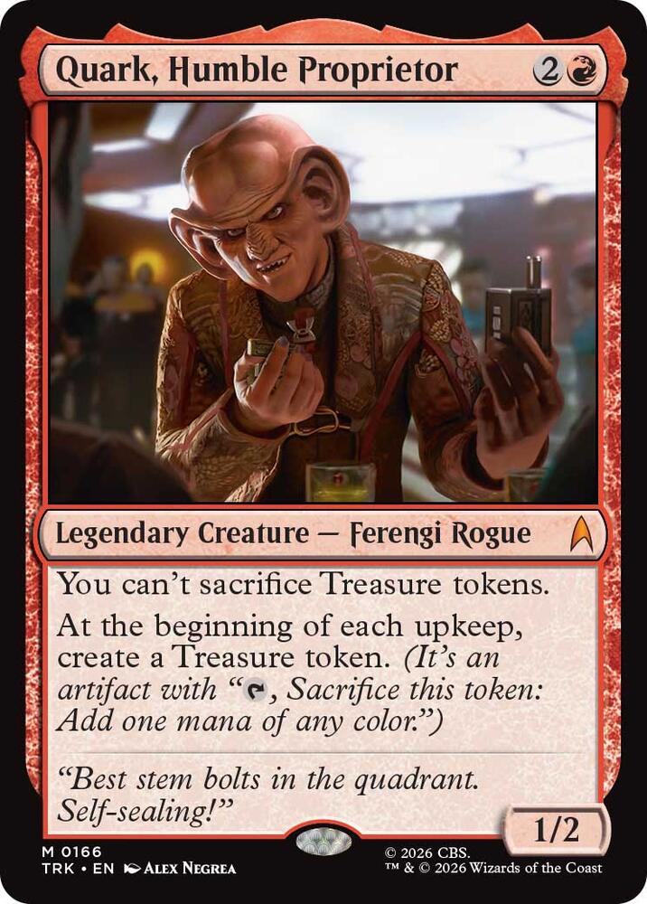Quark, Humble Proprietor 166 card from Star Trek