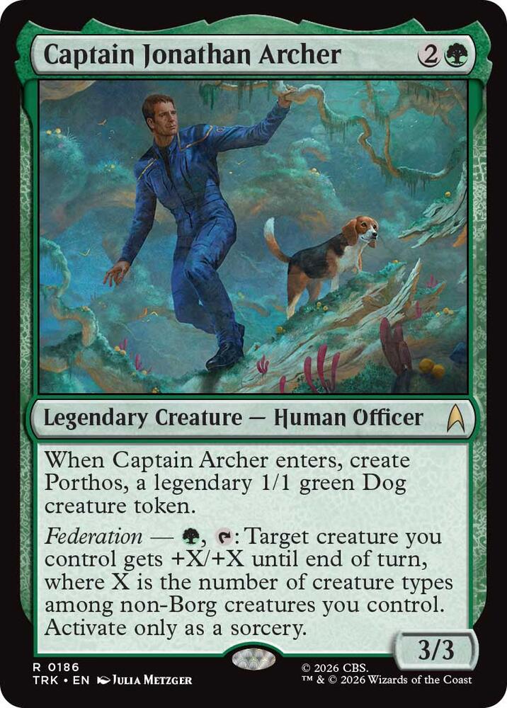Captain Jonathan Archer 186 card from Star Trek