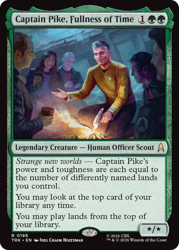 Captain Pike, Fullness of Time 188 card from Star Trek