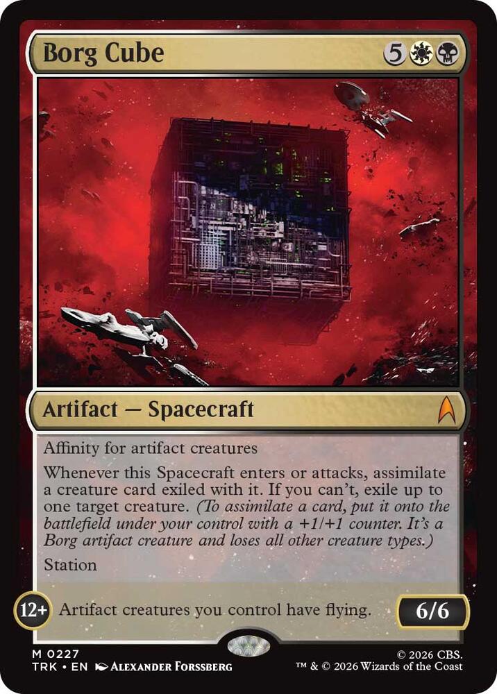 Borg Cube 227 card from Star Trek
