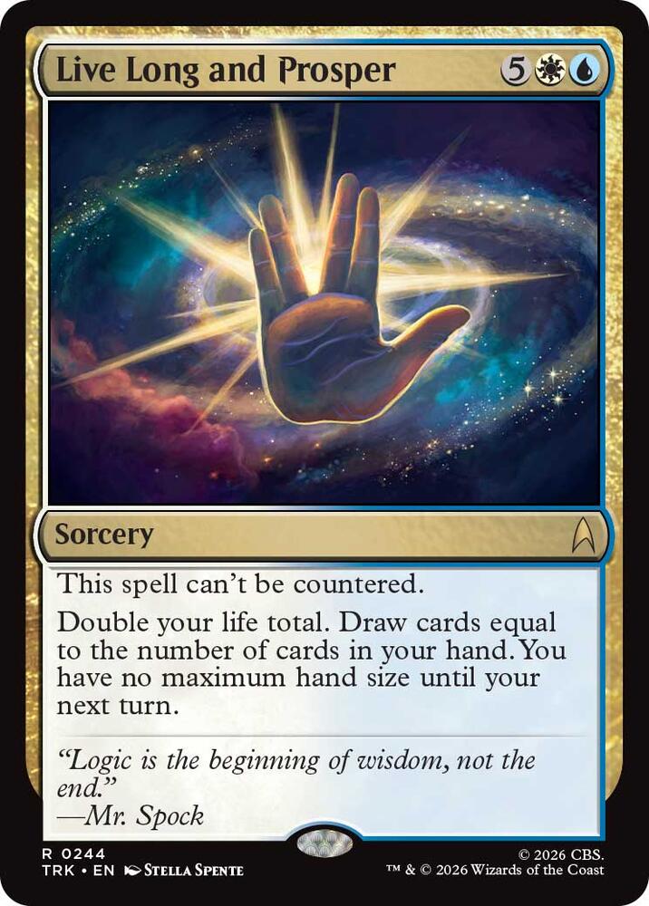 Live Long and Prosper 244 card from Star Trek