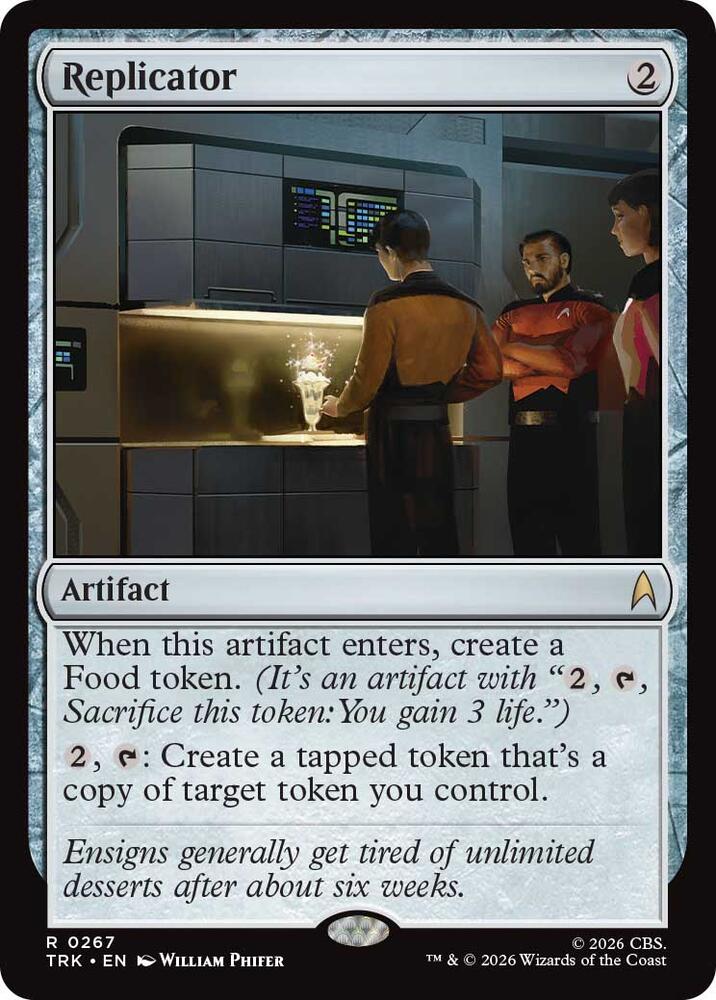 Replicator 267 card from Star Trek