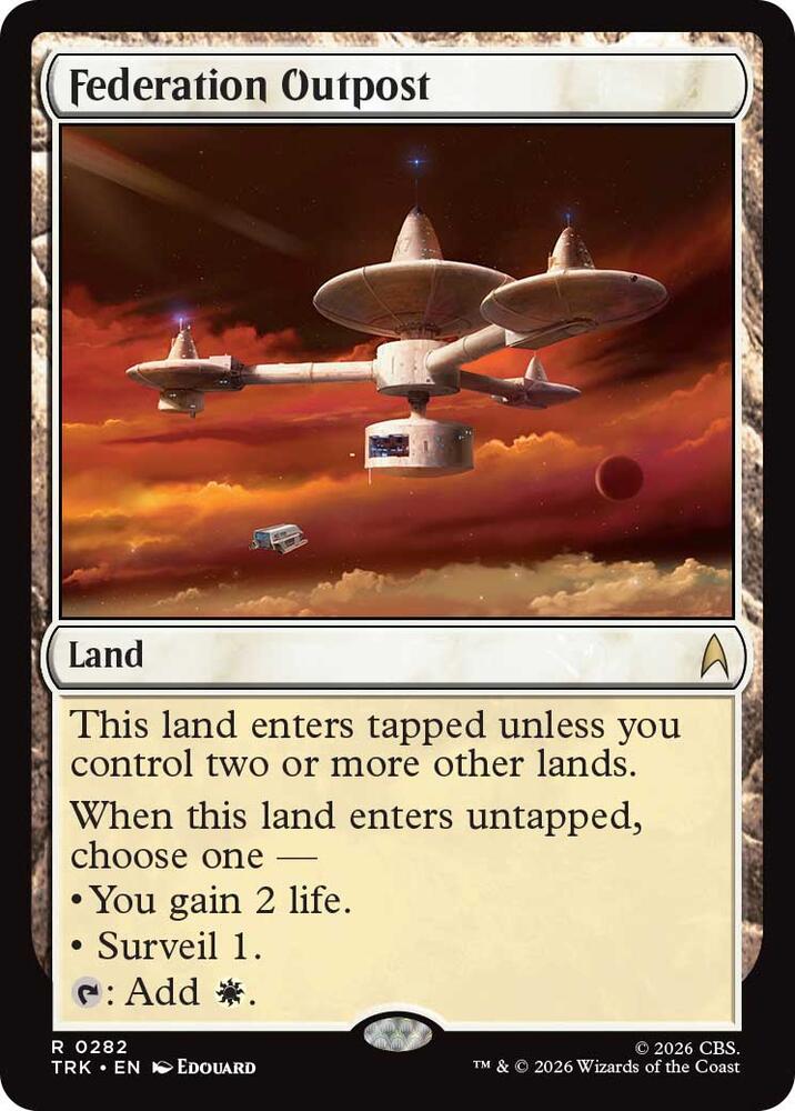 Federation Outpost 282 card from Star Trek