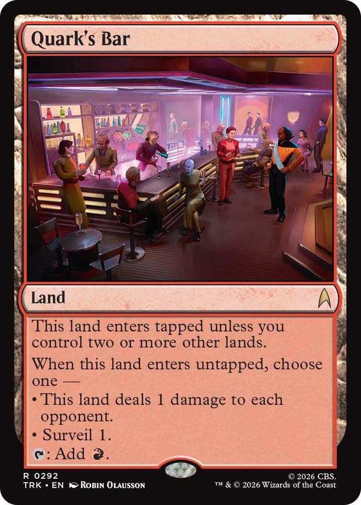 Quark's Bar 292 card from Star Trek