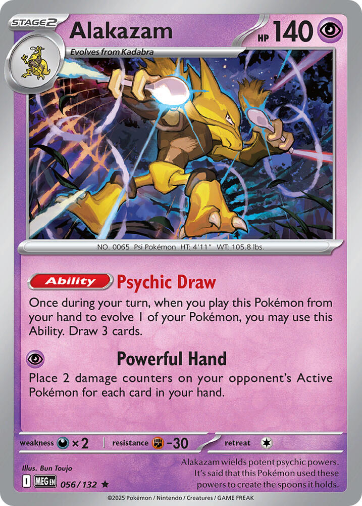 Alakazam 056/132 card from Deck Exclusives